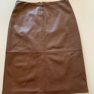 GAP 100% Leather High Waisted Skirt